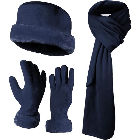 Other - Women's Fleece Winter Hat and Glove Set Warm Polyester Fur Plush Accessories